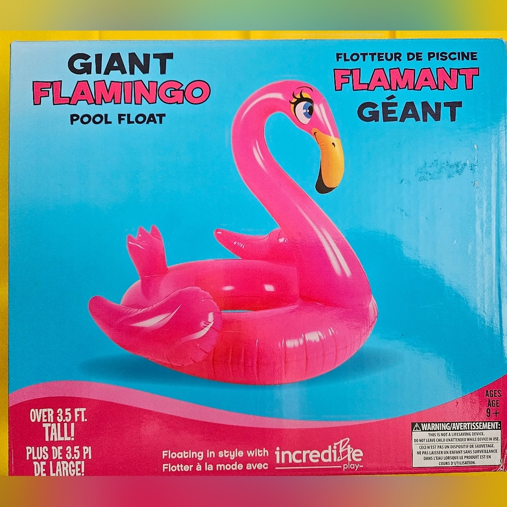 NIB Giant Pink Flamingo Pool Float